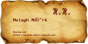 Melegh Márk névjegykártya