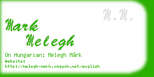 mark melegh business card